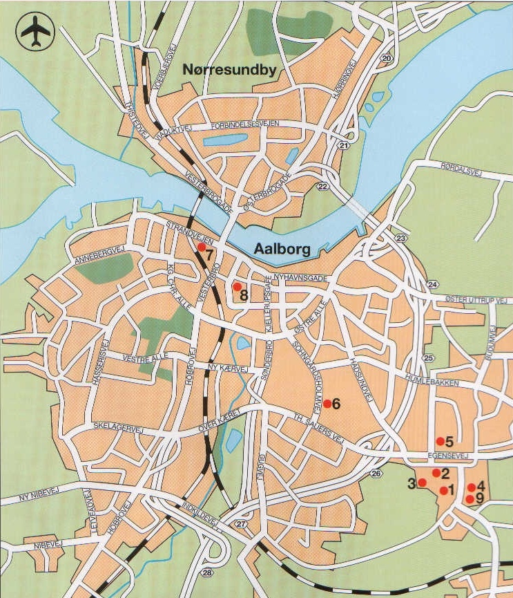 Mappa Aalborg - Cartina di Aalborg